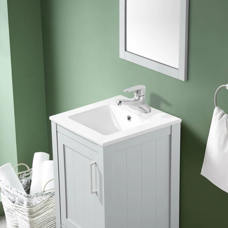 Outlet ๐ฅ Ove Decors Kansas 18" Single Sink Bathroom Vanity Set With Countertop, Dove Grey ๐ - Image 12