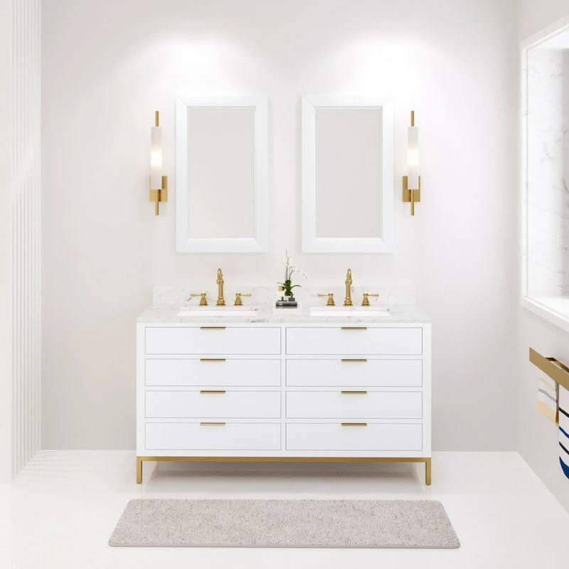 Brand new 🎁 Water Creation Bristol 60" Marble Countertop Vanity, Pure White 🥰 - Image 2