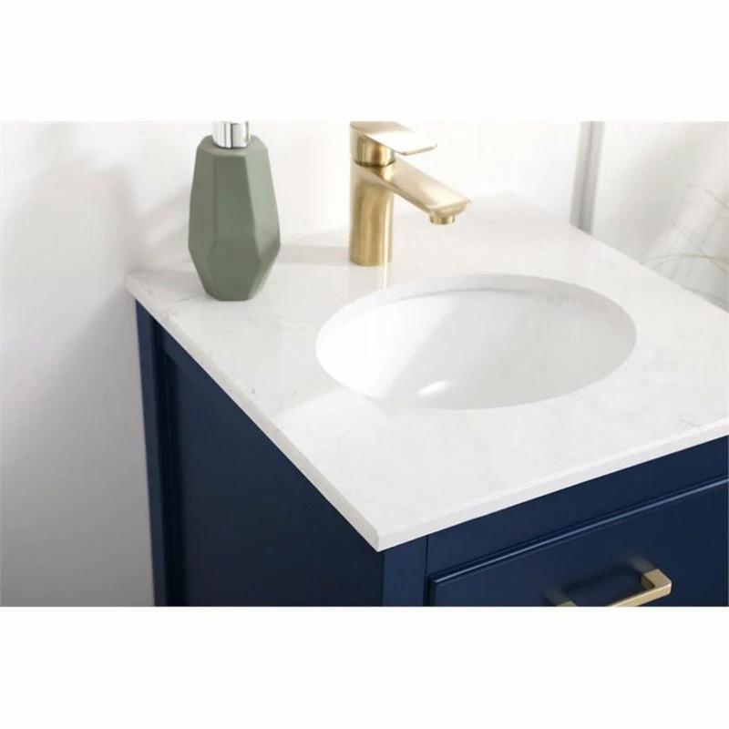 Budget ๐งจ Elegant Furniture & Lighting Elegant VF19018BL 18"Single Bathroom Vanity, Blue ๐ - Image 4
