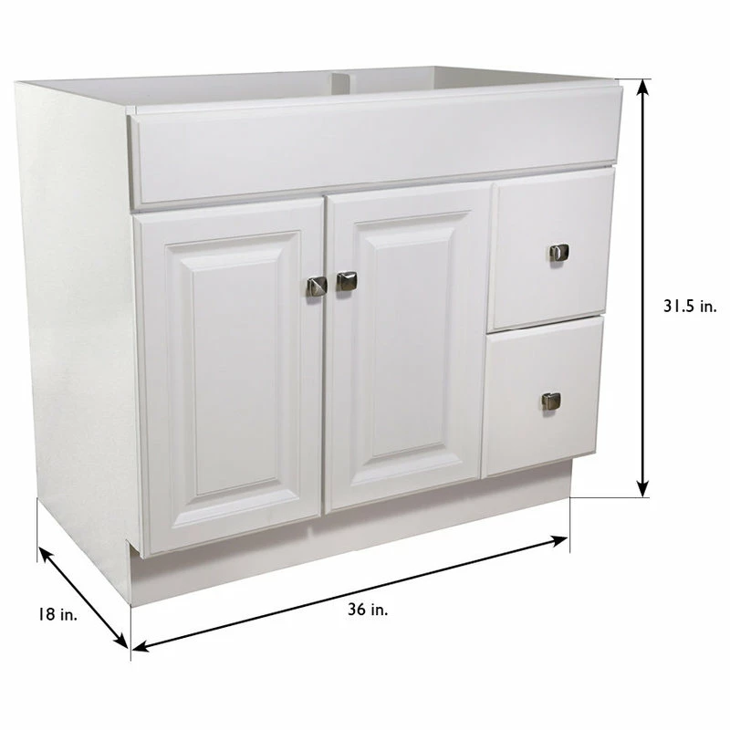 Budget ๐ Design House 545095 36" Freestanding Single Vanity Cabinet Only - White ๐ - Image 3