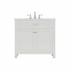 Wholesale ✨ Alya Bath Norwalk 36" Bathroom Vanity With Carrera Marble Top, White 🎁