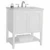 Outlet ❤️ Bellaterra Home 31" Single Sink Vanity-Wood-White Quartz 🔥