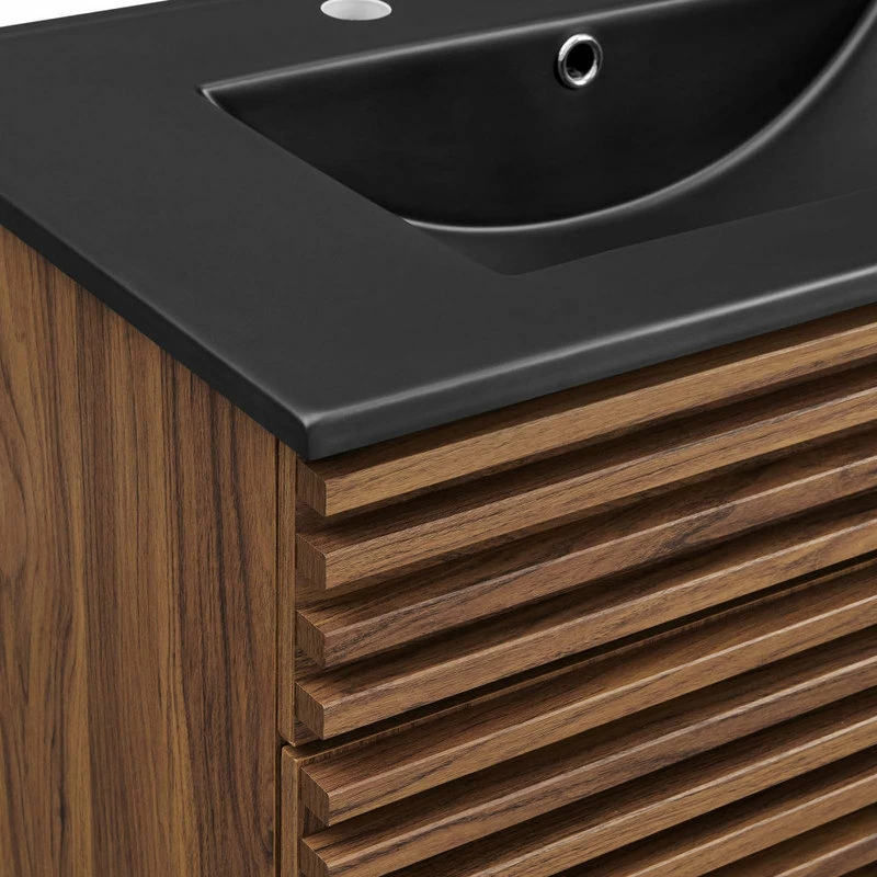 Top 10 ๐ First Of A Kind Render 30" Bathroom Vanity - Walnut Black โจ - Image 8