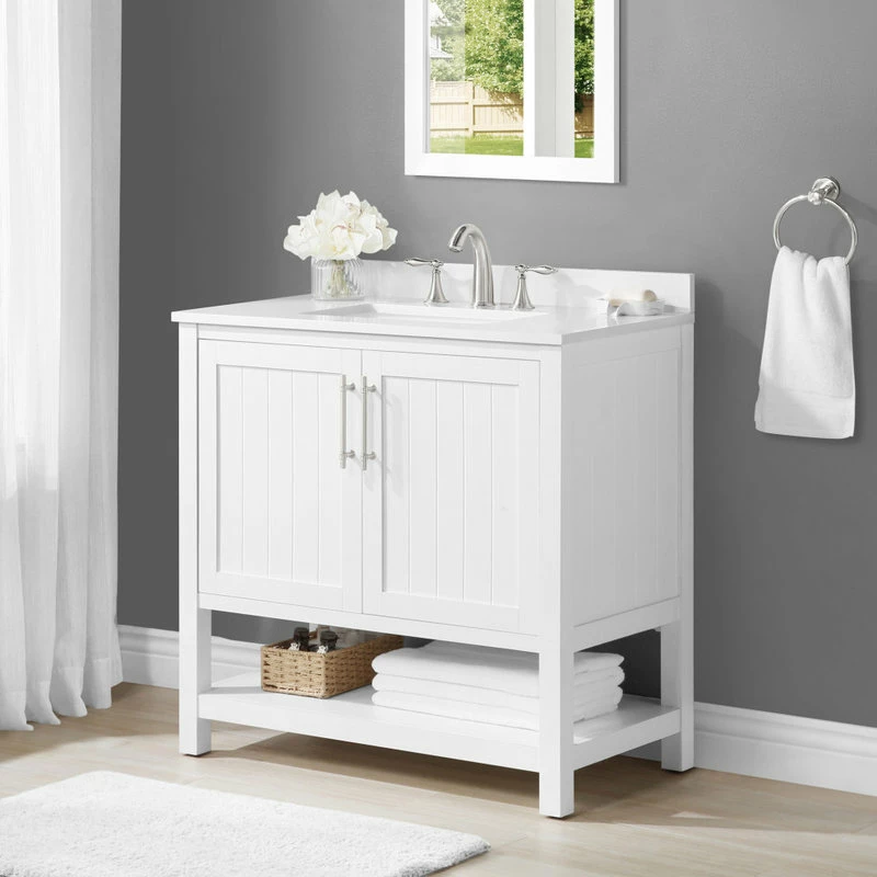 Promo 🎉 Ove Decors Concord 36" Single Sink Vanity Kit White With Included Mirror ❤️ - Image 7