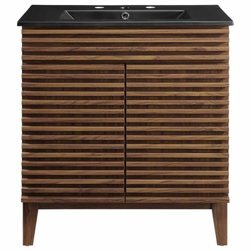 Top 10 ๐ First Of A Kind Render 30" Bathroom Vanity - Walnut Black โจ - Image 3