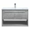 Top 10 💯 Elegant Furniture & Lighting Elegant VF43030CG 30"Single Bathroom Floating Vanity, Concrete Gray 🎉