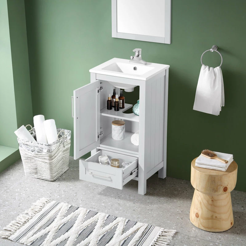 Outlet ๐ฅ Ove Decors Kansas 18" Single Sink Bathroom Vanity Set With Countertop, Dove Grey ๐ - Image 11