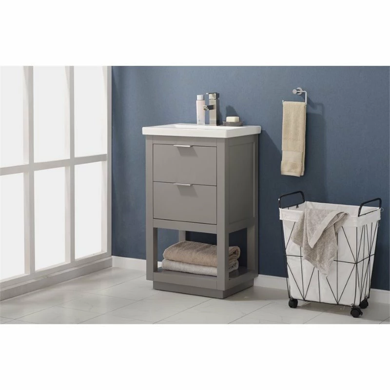 Coupon ๐ Maklaine 20" Single Sink Vanity In Gray ๐คฉ - Image 3