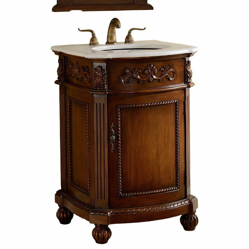 Brand new ๐ Chans Furniture 24" Camelot Antique-Style Bathroom Sink Vanity Cabinet With White Marble Top ๐คฉ - Image 3