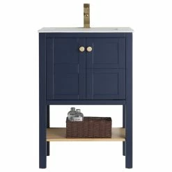 Best Pirce 😍 Tennant Brand 24" Arola Navy Blue Bathroom Vanity 😍