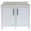 Coupon 🧨 A Touch Of Design 40" Solid Wood Bathroom Vanity With Quartz Top, White 🌟