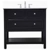 New 🧨 Elegant Furniture & Lighting 36" Single Bathroom Vanity Set, Black ❤️