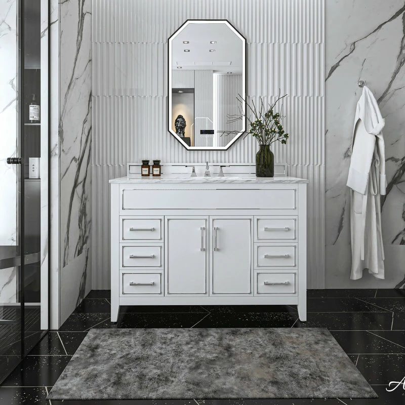 Outlet ๐ Ancerre Designs Aspen Bathroom Vanity Set, White, 48" โ