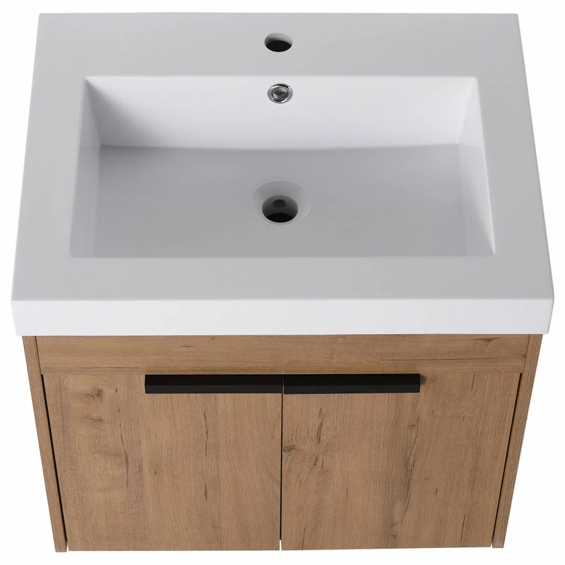 Top 10 ๐ BNK Wall Mounted Bathroom Vanity, Resin Basin, KD Packing, Imitative Oak, 24" โจ - Image 9