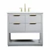 Deals 💯 Elegant Furniture & Lighting Louie 36" Single Bathroom Vanity, Gray ⭐