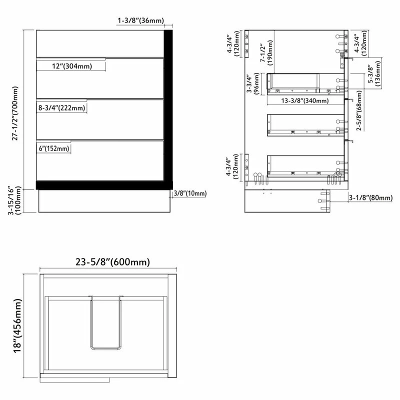 Best reviews of ๐ฅฐ Dowell K&B Supplies Wilson 24" Single Bathroom Vanity Set, Grey With Black Sink ๐ - Image 5