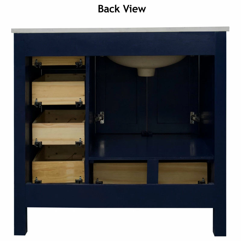 Deals 🔔 Kitchen Bath Collection Horizon 36" Bathroom Vanity, Chocolate, Engineered Carrara 👏 - Image 7