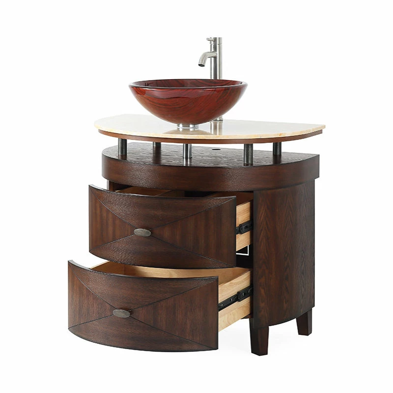 Cheapest ๐ฏ Chans Furniture 32” Verdana Vessel Sink Small Vanity With Faucet, Yellow Culture Marble ๐ฏ - Image 3