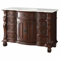 Deals ⭐ Chans Furniture 50" Old World Hopkinton Bathroom Sink Vanity Cabinet 😀