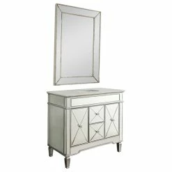 Best deal ⌛ Chans Furniture 44" Mirrored Adelia Bathroom Vanity With Ramsey MirrorDH-13Q355, MR2375 ❤️