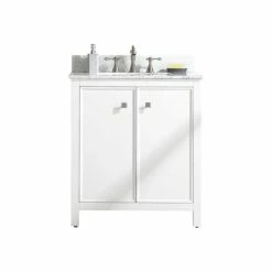 Discount 🔥 Legion Furniture 30" Blue Finish Sink Vanity Cabinet, White 🧨