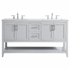 Best reviews of ❤️ Elegant Furniture & Lighting 22" Traditional Grey-Light Bathroom Vanity 🎁