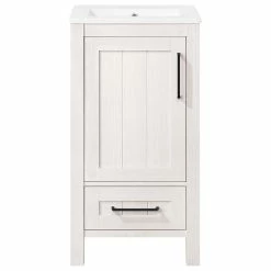 Wholesale 👏 Ove Decors 18" Kansas Single Sink Bathroom Vanity, Antique White 🎉
