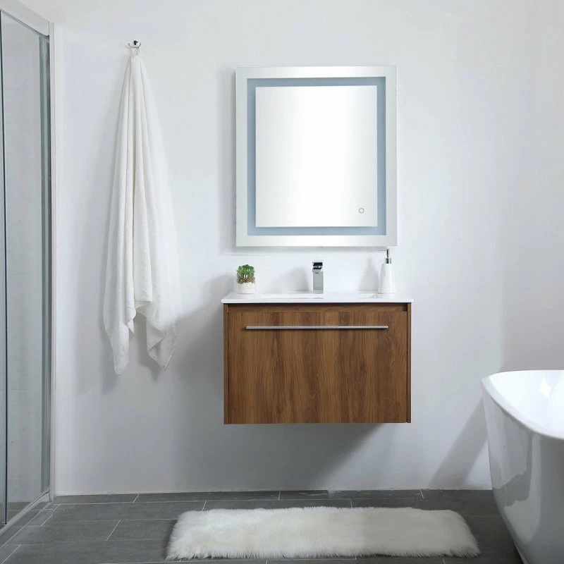 Discount ๐ Elegant Furniture & Lighting 30 Inch Single Bathroom Floating Vanity In Walnut Brown ๐ - Image 2