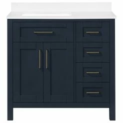 Brand new ⭐ OVE Decors Tahoe 36" Vanity In Midnight Blue 🥰