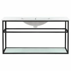 Deals 🥰 Swiss Madison Pierre 48" Single, Metal Frame, Open Shelf, Bathroom Vanity, Black ❤️