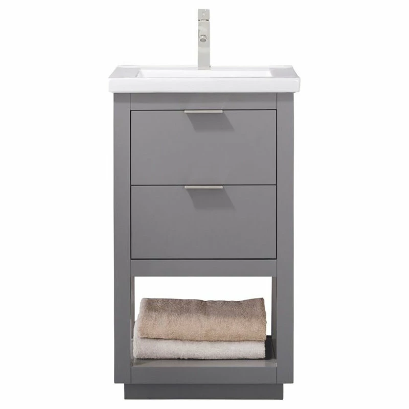 Coupon ๐ Maklaine 20" Single Sink Vanity In Gray ๐คฉ