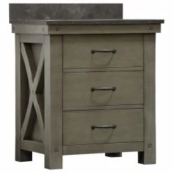 Brand new 🔥 Water Creation 30" Grizzle Gray Single Sink Bathroom Vanity, Blue Limestone Counter Top, Vanity 🥰