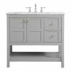 Best reviews of ⭐ Elegant Furniture & Lighting Grey 36" Single Sink Bathroom Vanity 🌟
