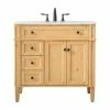 Discount ⭐ Elegant Furniture & Lighting 21.5" Transitional Natural Wood-Light Bathroom Vanity 👍