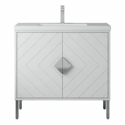 Outlet 🥰 36" Tennant Brand Modern Style White Eileen Bathroom Sink Vanity 🤩