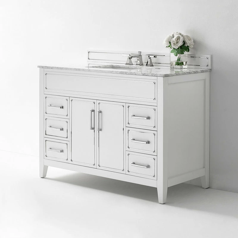 Outlet ๐ Ancerre Designs Aspen Bathroom Vanity Set, White, 48" โ - Image 13