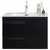Promo 🥰 Eviva LLC Eviva Joy 28" Blackwood Wall Mount Bathroom Vanity With White Integrated Top ✨