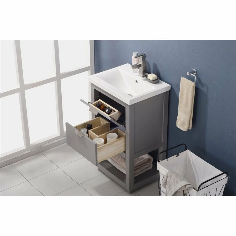 Coupon ๐ Maklaine 20" Single Sink Vanity In Gray ๐คฉ - Image 4