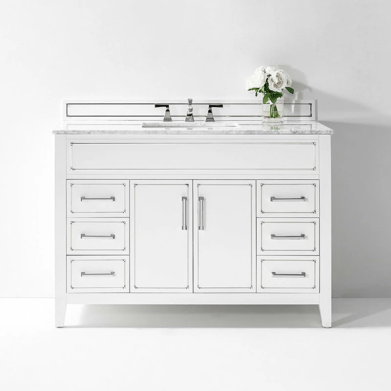 Outlet ๐ Ancerre Designs Aspen Bathroom Vanity Set, White, 48" โ - Image 4