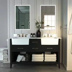 Top 10 🔔 Ancerre Designs Hayley Bathroom Vanity Set, Black Onyx, 60" ⭐