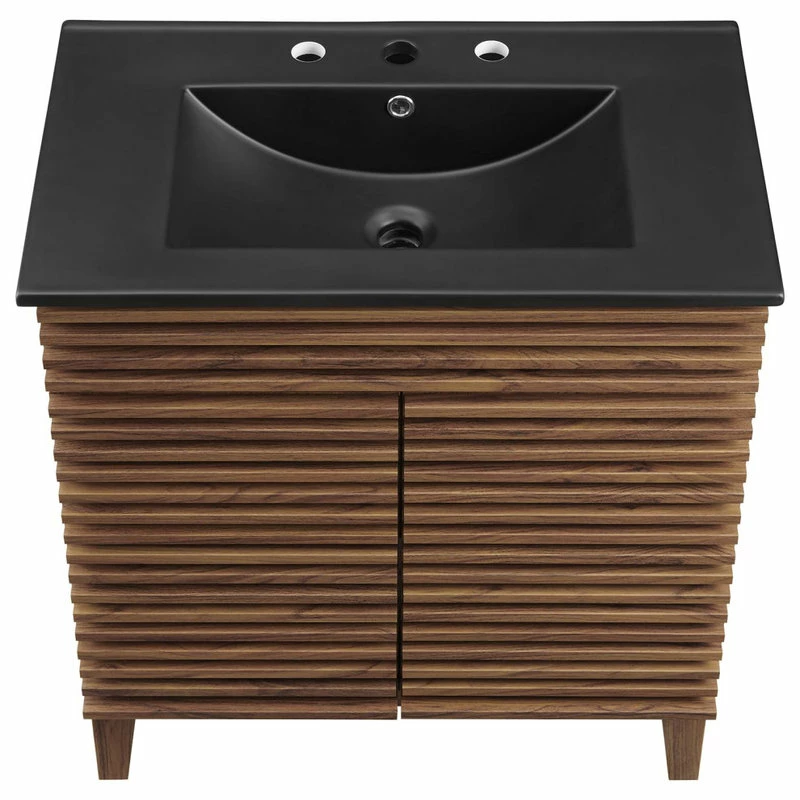 Top 10 ๐ First Of A Kind Render 30" Bathroom Vanity - Walnut Black โจ - Image 7