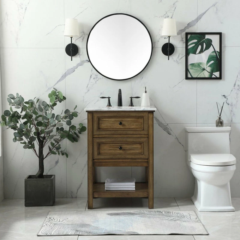Cheapest ๐ Elegant Furniture & Lighting 22" Transitional Driftwood-Light Bathroom Vanity ๐ฏ - Image 5