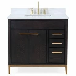 Cheapest 🌟 Tennant Brand 36" Beatrice Espresso Modern Bathroom Vanity 😍