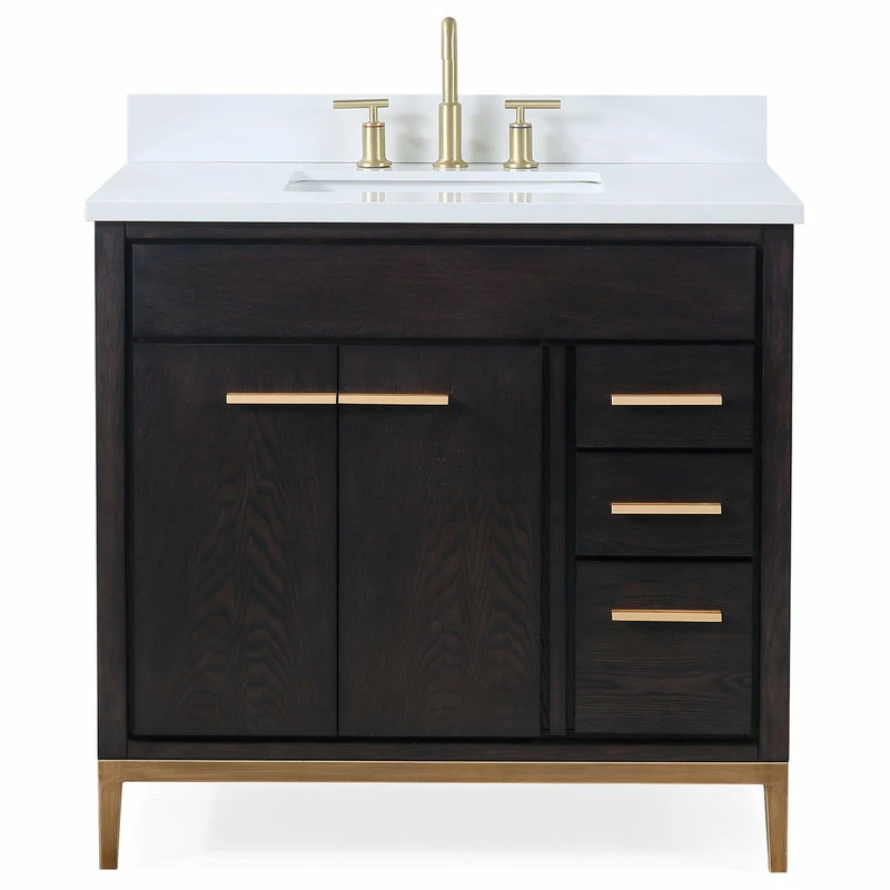 Cheapest 🌟 Tennant Brand 36" Beatrice Espresso Modern Bathroom Vanity 😍
