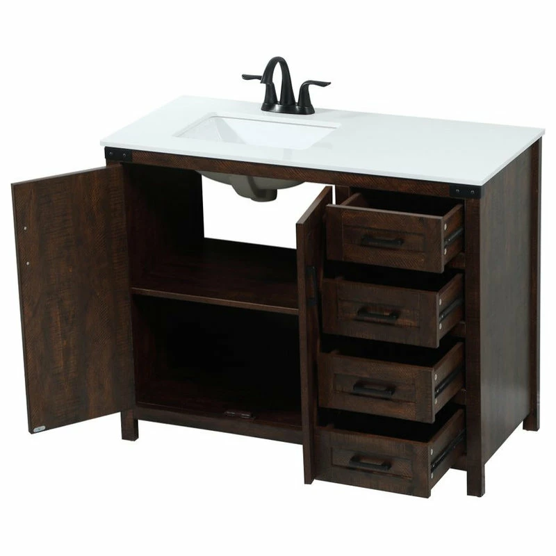 Cheapest ๐ Elegant Furniture & Lighting 19" Farmhouse Expresso-Light Bathroom Vanity ๐ฅ - Image 10