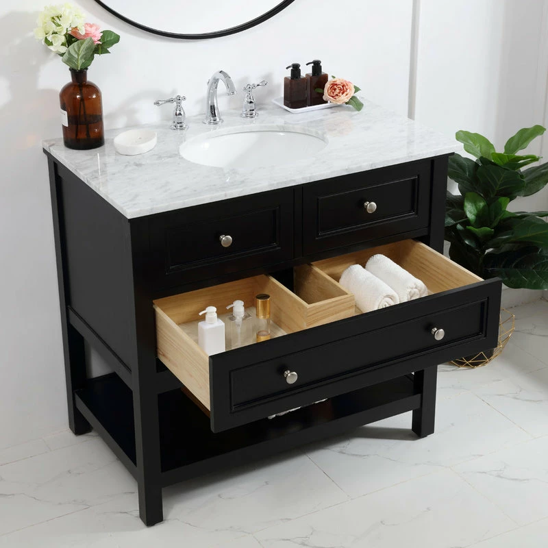 New ๐งจ Elegant Furniture & Lighting 36" Single Bathroom Vanity Set, Black โค๏ธ - Image 4