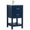 Budget 🧨 Elegant Furniture & Lighting Elegant VF19018BL 18"Single Bathroom Vanity, Blue 🔔