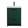 Flash Sale 👏 Elegant Furniture & Lighting Walker 24" Single Bathroom Vanity, Green 🛒