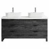 Wholesale 👏 Vinnova Spencer 60" Vanity, Gray With Manufactured Stone Top, White 🔥
