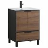 Best deal ✨ Fine Fixtures Fine Fixture Bathroom Vanity And Sink, 24"Clasic Gray ADA Compliant, Walnut, 24" 🧨